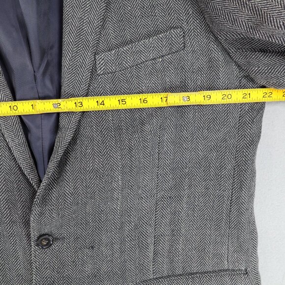 J Crew Ludlow 100% Linen Herringbone Blazer Sport Coat Jacket Mens 42L Long - Picture 9 of 12
